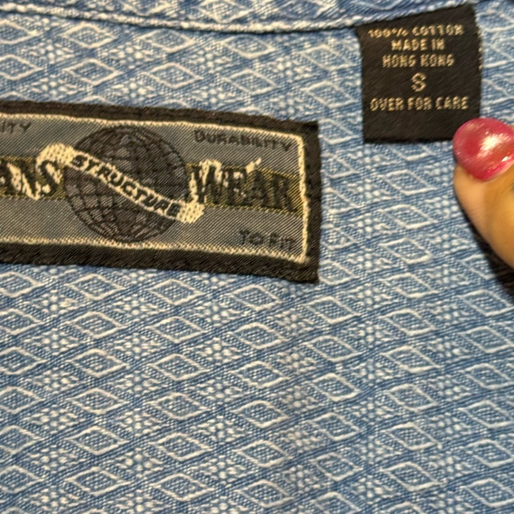 Structure Light Blue Casual Button Down Shirt - image 2